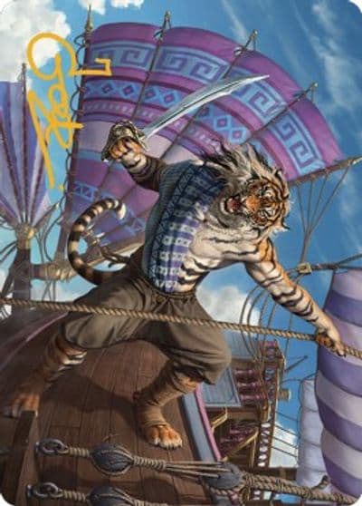 Jedit Ojanen Mercenary Art Card Gold Stamped Signature Art Series: Dominaria United Magic card