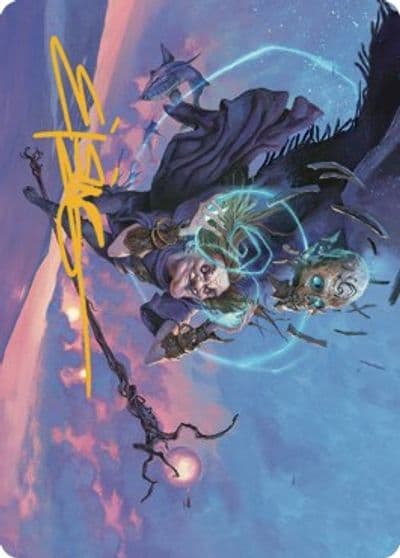 Zur Eternal Schemer Art Card 56 81 Gold Stamped Signature Art Series: Dominaria United Magic card