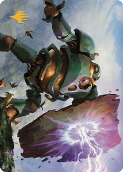 Walking Bulwark Art Card Gold Stamped Signature Art Series: Dominaria United Magic card