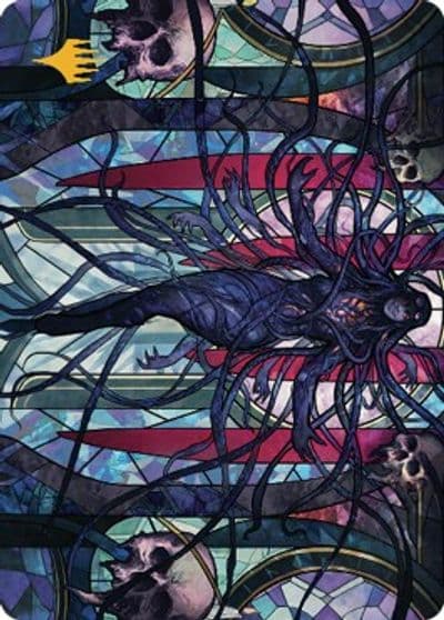 Braids Arisen Nightmare Art Card 66 81 Gold Stamped Signature Art Series: Dominaria United Magic card
