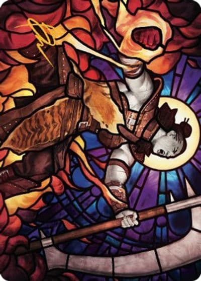 Garna Bloodfist of Keld Art Card Gold Stamped Signature Art Series: Dominaria United Magic card