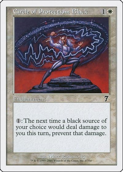 Circle of Protection Black 7th Edition Magic card
