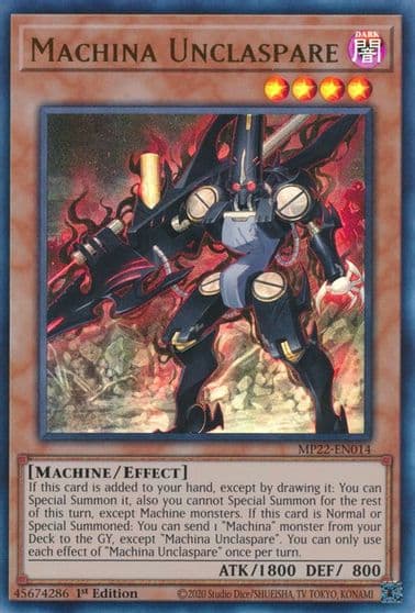 Machina Unclaspare 2022 Tin of the Pharaoh's Gods Yu-Gi-Oh! card