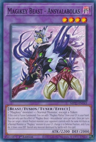 Magikey Beast Ansyalabolas 2022 Tin of the Pharaoh's Gods Yu-Gi-Oh! card