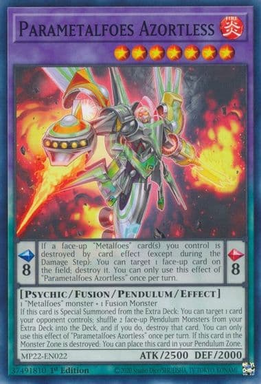 Parametalfoes Azortless 2022 Tin of the Pharaoh's Gods Yu-Gi-Oh! card