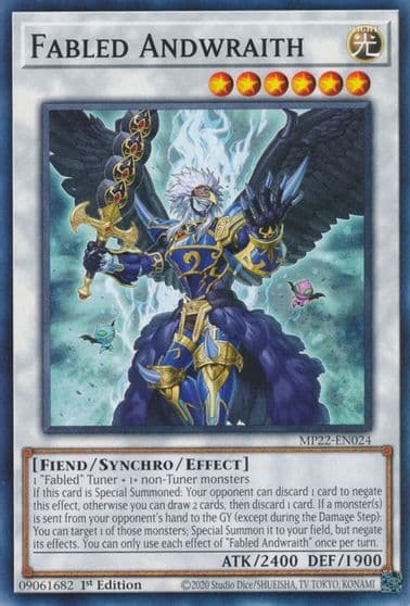 Fabled Andwraith 2022 Tin of the Pharaoh's Gods Yu-Gi-Oh! card