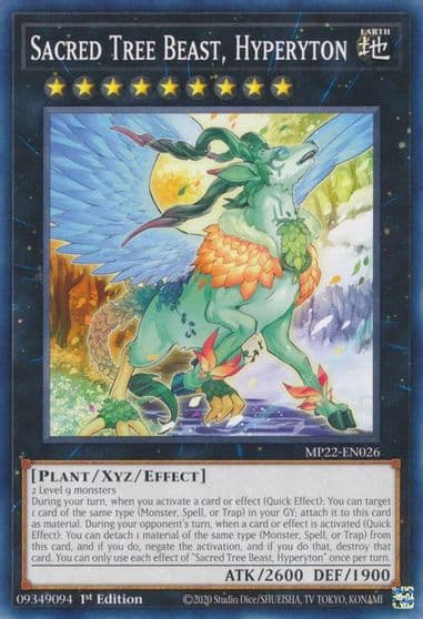 Sacred Tree Beast Hyperyton 2022 Tin of the Pharaoh's Gods Yu-Gi-Oh! card