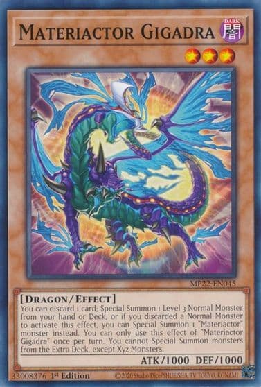 Materiactor Gigadra 2022 Tin of the Pharaoh's Gods Yu-Gi-Oh! card