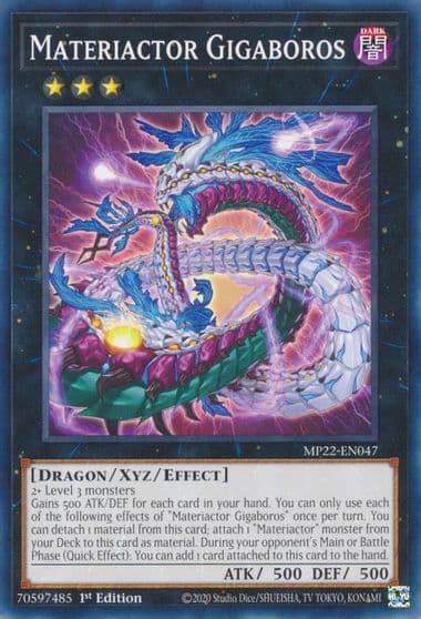 Materiactor Gigaboros 2022 Tin of the Pharaoh's Gods Yu-Gi-Oh! card