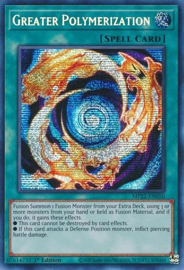 Greater Polymerization 2022 Tin of the Pharaoh's Gods Yu-Gi-Oh! card
