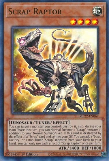 Scrap Raptor 2022 Tin of the Pharaoh's Gods Yu-Gi-Oh! card