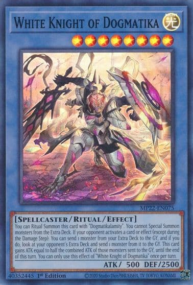 White Knight of Dogmatika 2022 Tin of the Pharaoh's Gods Yu-Gi-Oh! card