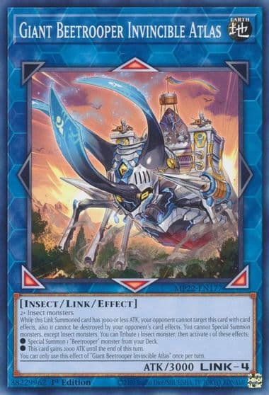 Giant Beetrooper Invincible Atlas 2022 Tin of the Pharaoh's Gods Yu-Gi-Oh! card