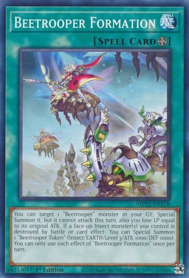Beetrooper Formation 2022 Tin of the Pharaoh's Gods Yu-Gi-Oh! card
