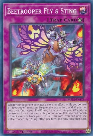 Beetrooper Fly and Sting 2022 Tin of the Pharaoh's Gods Yu-Gi-Oh! card