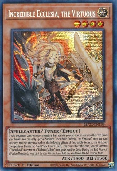 Incredible Ecclesia the Virtuous 2022 Tin of the Pharaoh's Gods Yu-Gi-Oh! card