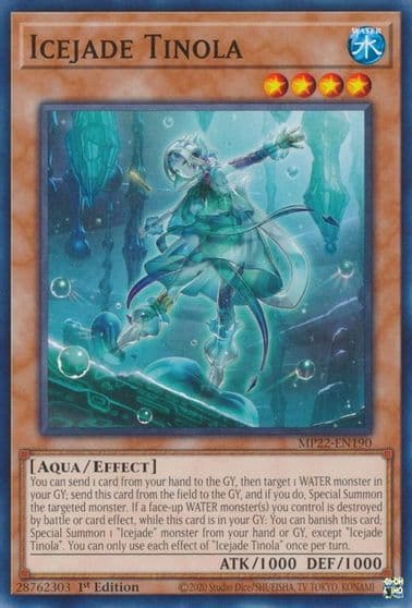 Icejade Tinola 2022 Tin of the Pharaoh's Gods Yu-Gi-Oh! card