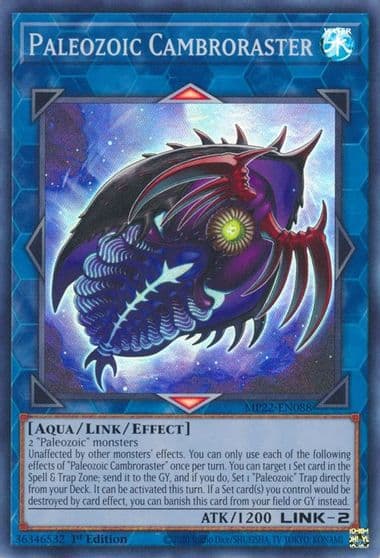 Paleozoic Cambroraster 2022 Tin of the Pharaoh's Gods Yu-Gi-Oh! card