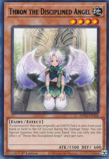 Thron the Disciplined Angel 2022 Tin of the Pharaoh's Gods Yu-Gi-Oh! card