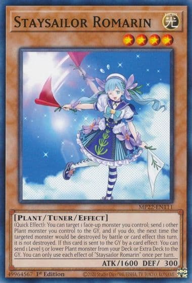 Staysailor Romarin 2022 Tin of the Pharaoh's Gods Yu-Gi-Oh! card