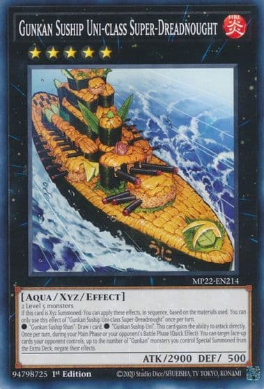 Gunkan Suship Uni class Super Dreadnought 2022 Tin of the Pharaoh's Gods Yu-Gi-Oh! card
