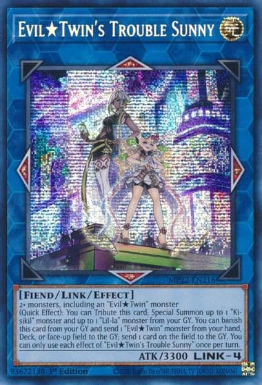 Evil Twins Trouble Sunny 2022 Tin of the Pharaoh's Gods Yu-Gi-Oh! card