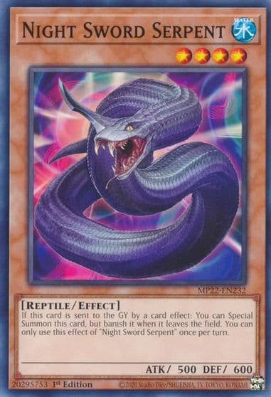 Night Sword Serpent 2022 Tin of the Pharaoh's Gods Yu-Gi-Oh! card