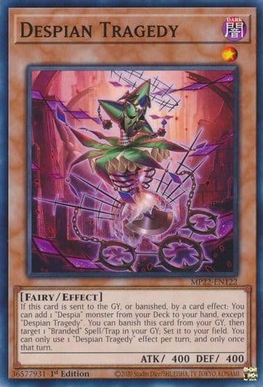 Despian Tragedy 2022 Tin of the Pharaoh's Gods Yu-Gi-Oh! card