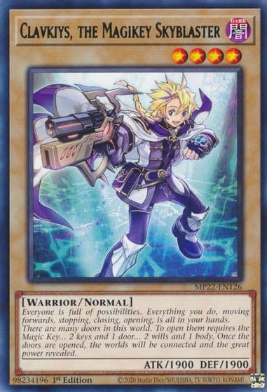 Clavkiys the Magikey Skyblaster 2022 Tin of the Pharaoh's Gods Yu-Gi-Oh! card