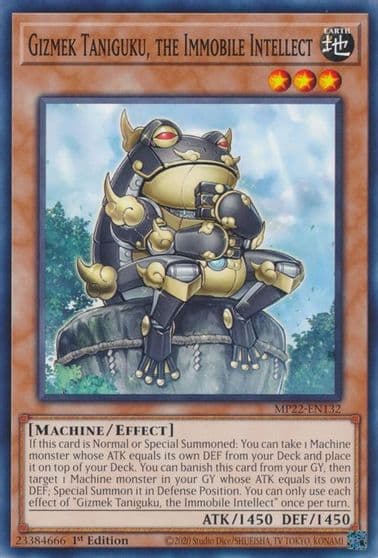 Gizmek Taniguku the Immobile Intellect 2022 Tin of the Pharaoh's Gods Yu-Gi-Oh! card