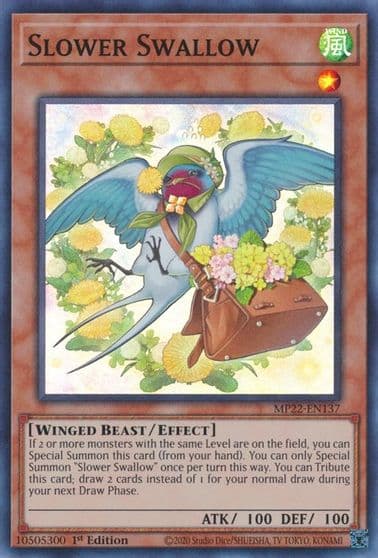 Slower Swallow 2022 Tin of the Pharaoh's Gods Yu-Gi-Oh! card