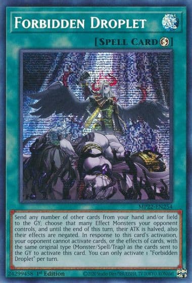 Forbidden Droplet 2022 Tin of the Pharaoh's Gods Yu-Gi-Oh! card