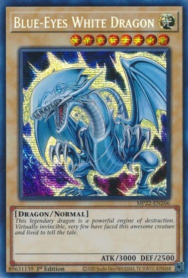 Blue Eyes White Dragon 2022 Tin of the Pharaoh's Gods Yu-Gi-Oh! card