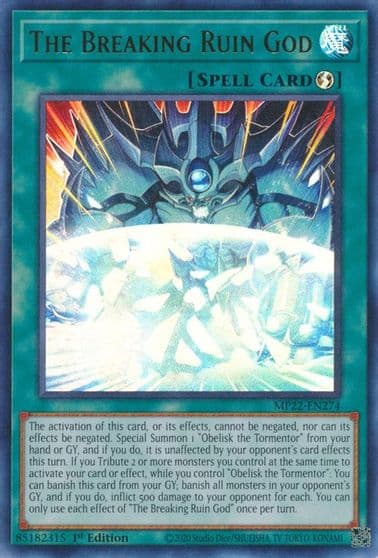 The Breaking Ruin God 2022 Tin of the Pharaoh's Gods Yu-Gi-Oh! card