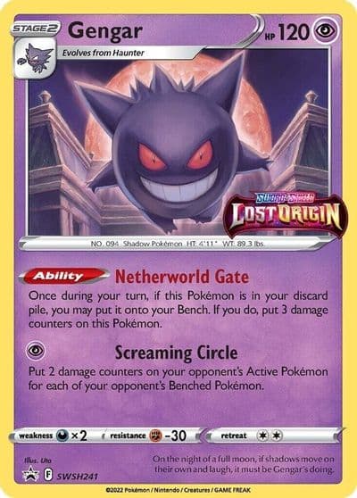 Gengar - SWSH241 (Prerelease) SWSH: Sword & Shield Promo Cards Pokemon card