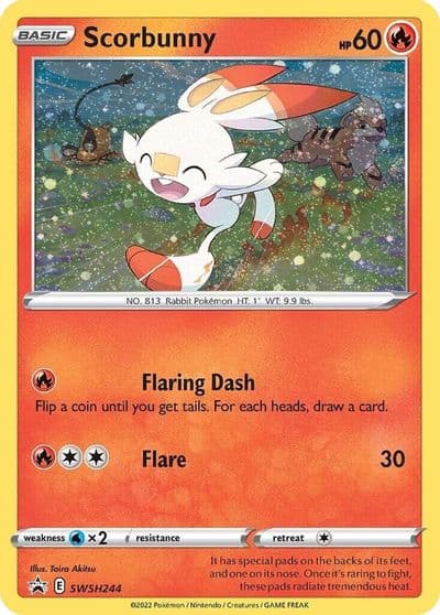 Scorbunny - SWSH244 (Cosmos Holo) SWSH: Sword & Shield Promo Cards Pokemon card