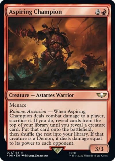 Aspiring Champion Universes Beyond: Warhammer 40,000 Magic card