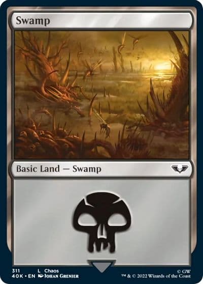 Swamp 311 Universes Beyond: Warhammer 40,000 Magic card