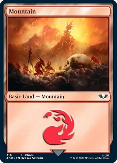 Mountain 316 Surge Foil Universes Beyond: Warhammer 40,000 Magic card