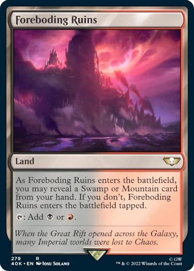 Foreboding Ruins Universes Beyond: Warhammer 40,000 Magic card