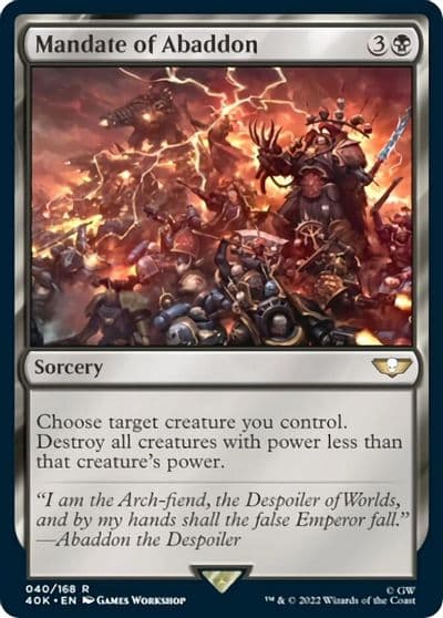 Mandate of Abaddon Universes Beyond: Warhammer 40,000 Magic card