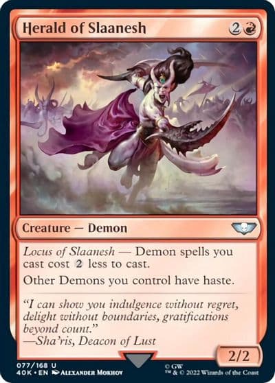 Herald of Slaanesh Universes Beyond: Warhammer 40,000 Magic card
