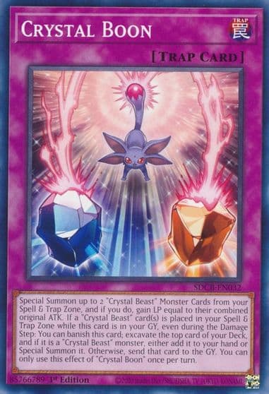 Crystal Boon Structure Deck: Legend of the Crystal Beasts Yu-Gi-Oh! card
