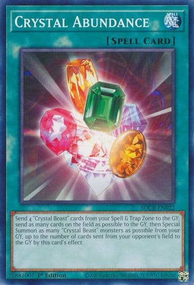 Crystal Abundance Structure Deck: Legend of the Crystal Beasts Yu-Gi-Oh! card
