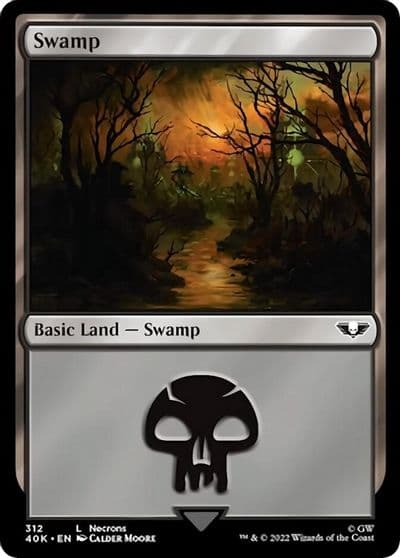 Swamp 312 Universes Beyond: Warhammer 40,000 Magic card