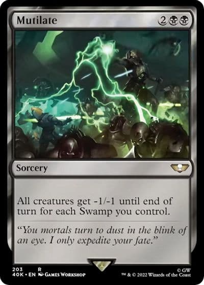 Mutilate Universes Beyond: Warhammer 40,000 Magic card