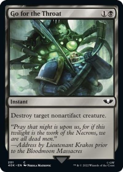 Go for the Throat Universes Beyond: Warhammer 40,000 Magic card