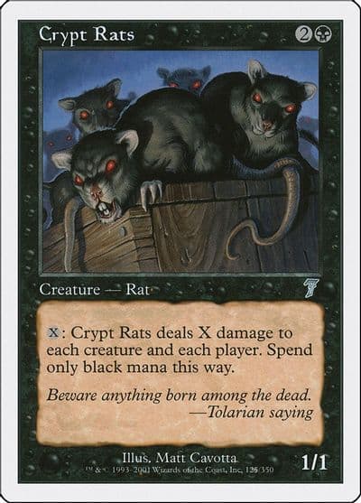 Crypt Rats 7th Edition Magic card