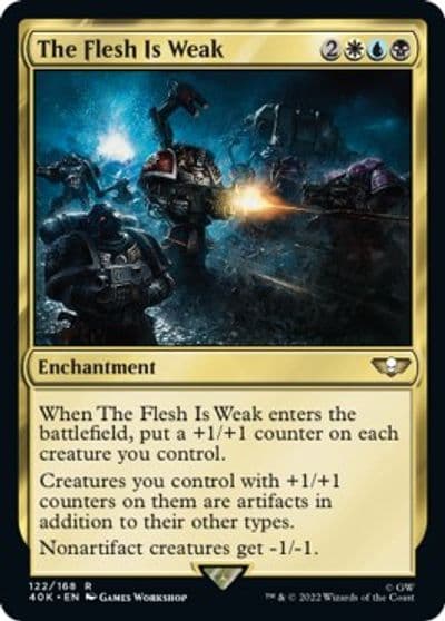 The Flesh Is Weak Surge Foil Universes Beyond: Warhammer 40,000 Magic card