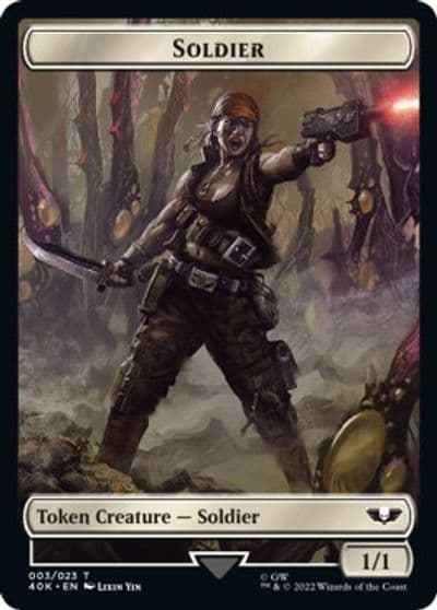 Soldier 003 Sicarian Infiltrator Double Sided Token Universes Beyond: Warhammer 40,000 Magic card